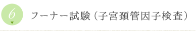 フーナー試験（子宮頚管因子検査）