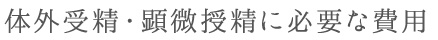 体外受精・顕微授精に必要な費用